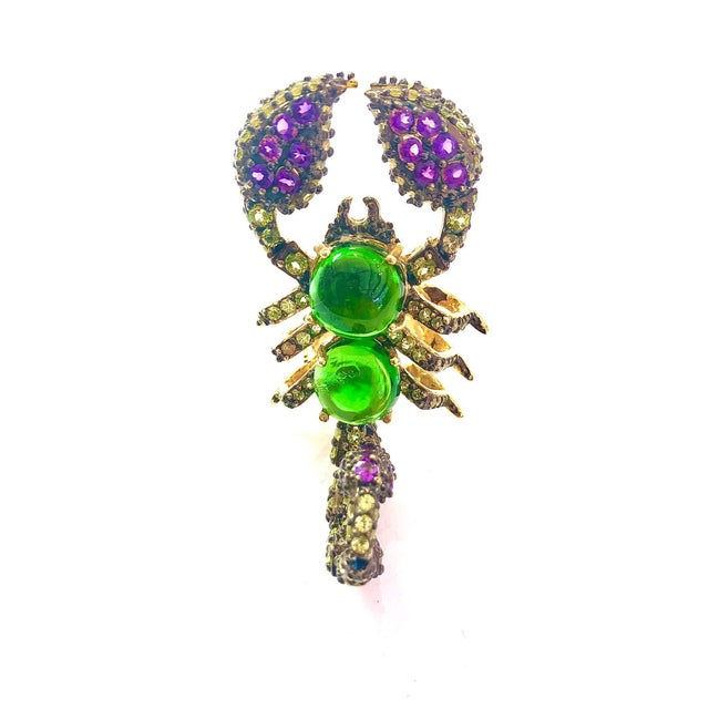 Bochic "Orient" Green Diopside, Sapphire & Peridot Ring Set 18K Gold&Silver For Sale In New York - Image 6 of 18