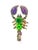 Bochic "Orient" Green Diopside, Sapphire & Peridot Ring Set 18K Gold&Silver For Sale In New York - Image 6 of 18
