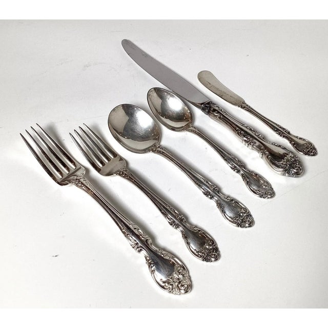 A Sterling Silver Service for 12 By Gorham, Melrose Pattern 100
