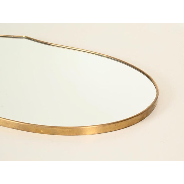 Italian Organic Brass Mirror attributed to Gio Ponti, Italy, 1950s For Sale - Image 6 of 13