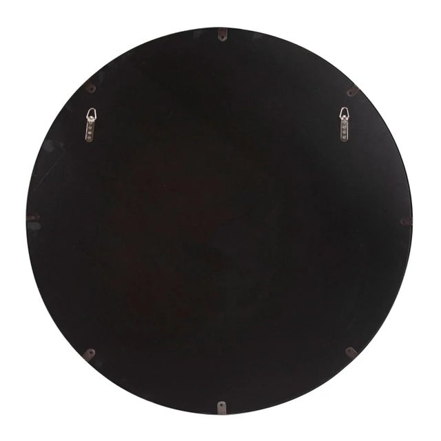Kenneth Ludwig Chicago Steele Black Round Mirror For Sale In Chicago - Image 6 of 7
