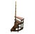 Library Staircase in Leather and Wood, 1900 For Sale - Image 4 of 7