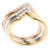 14K Gold 1/4 Cttw Diamond Geometrical Chevron V Stackable Band Ring Set (G-H Color, SI1-SI2 Clarity) - Size 7 For Sale