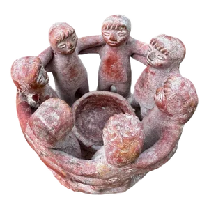 Mexican Pottery Circle of 7 Friends