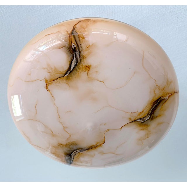 Art Deco Pendant Light in Pink Amber Glass, 1930s For Sale - Image 14 of 18