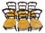 Vintage French Country Carved Walnut-Tone Rush Seat Dining Chairs – Set of 6 For Sale