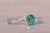 Silver The Turn: Vivid Natural Emerald and Diamond Ring in White Gold For Sale - Image 8 of 11