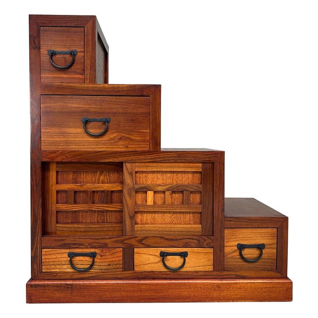 Vintage Japanese Kaidan Dansu Step Chest, 1970s-1980s For Sale