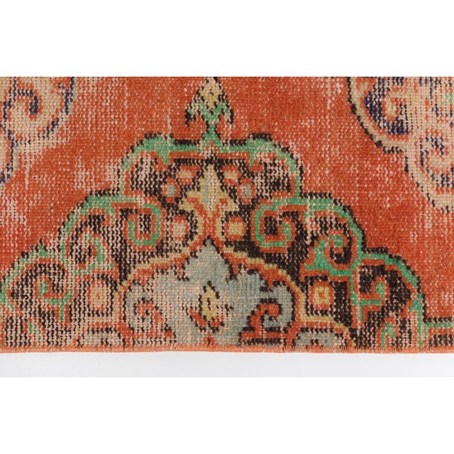 1960s Muted Terracotta Turkish Runner For Sale - Image 10 of 10