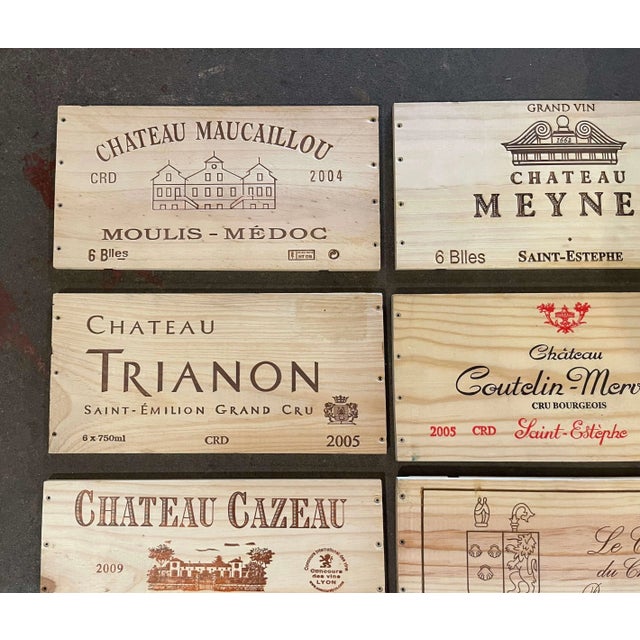 Vintage French Wooden Wine Crate Box Labels, Set of 12 For Sale In Dallas - Image 6 of 12