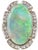 18k White Gold Australian Opal & Diamond Statement Cocktail Ring Vintage For Sale - Image 9 of 9