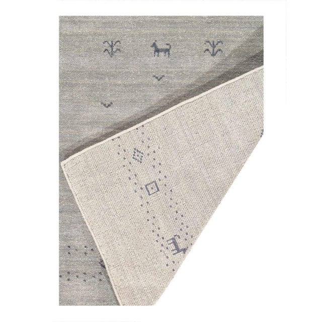 Traditional Pasargad DC Fine Hand Knotted Gabbeh Design Runner Rug For Sale - Image 3 of 3