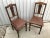 Set of 2 Art Nouveau chairs with leather. The condition of the wood good original, very good even, very good leather, wood...