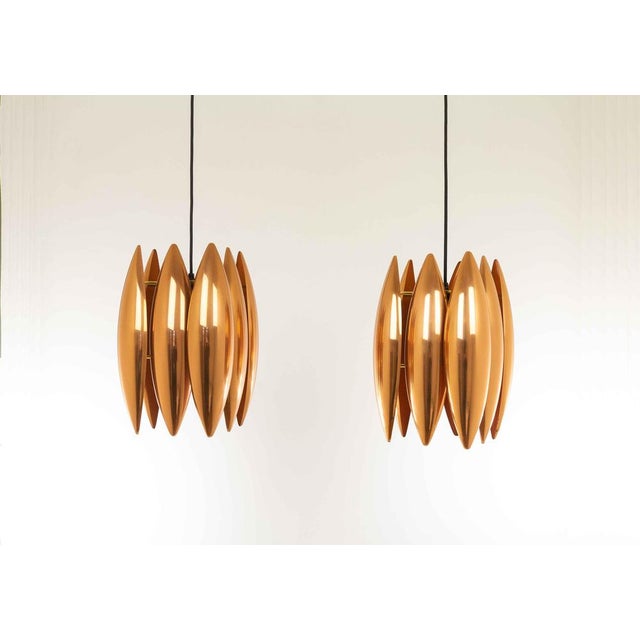 1970s Kastor Pendants in Copper by Jo Hammerborg for Fog & Mørup, 1960s, Set of 2 For Sale - Image 5 of 9