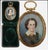 Antique Hand Painted French Portrait Miniature in Locket Style Frame, C. 1850 For Sale - Image 12 of 12