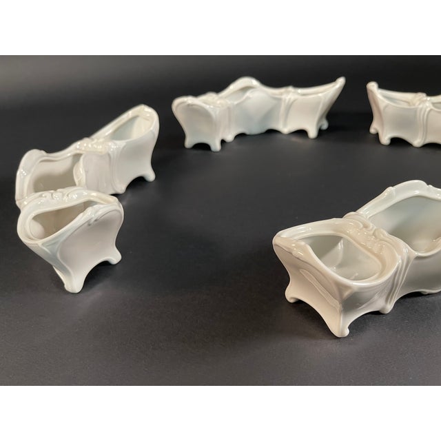 Italian Porcelain Centerpiece from Capodimonte, 1930s, Set of 4 For Sale - Image 4 of 9