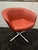 Animal Skin Coalesse Bob Swivel Guest Chair in Red Leather For Sale - Image 7 of 8