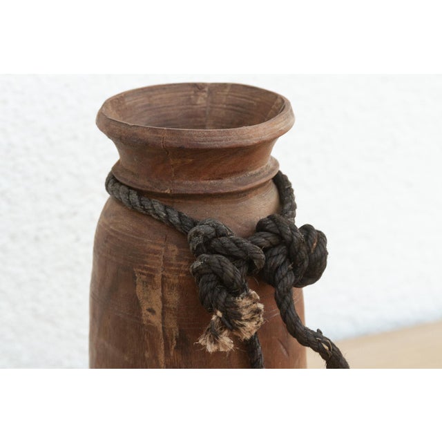Tribal 11" Tall Vintage Wabi Sabi Pot For Sale - Image 3 of 6