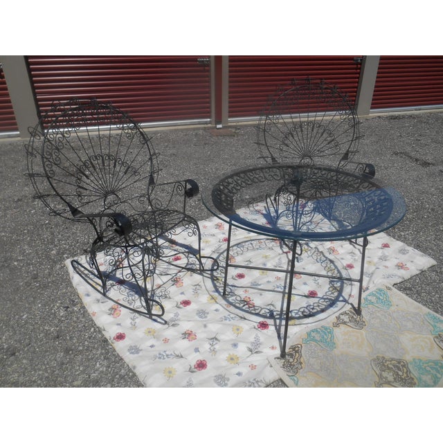 I have a Stunning Vintage Salterini 3 Piece Peacock Patio Set. This set is in excellent vintage condition with no broken...