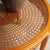 Louis Philippe Round Coffee Table with Wickerwork and Glass Top For Sale - Image 6 of 10