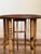 English Antique English Tortoiseshell Bamboo Side Table, Woven Rush Top For Sale - Image 3 of 12