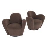 Michael Wolk “Miami” Chairs in 100% Alpaca, a Pair For Sale