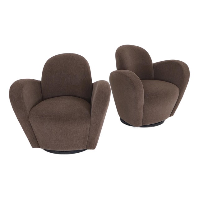 Michael Wolk “Miami” Chairs in 100% Alpaca, a Pair For Sale