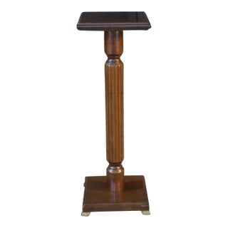 Bombay Company Victorian Revival Mahogany Sculpture Plant Stand Pedestal Table For Sale