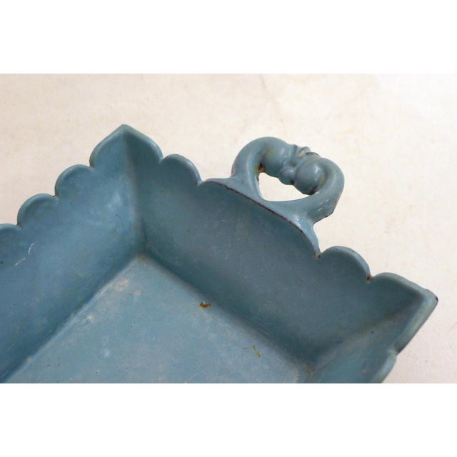 Large Antique Trinket Tray in Enameled Cast Iron, 1890s For Sale - Image 3 of 10