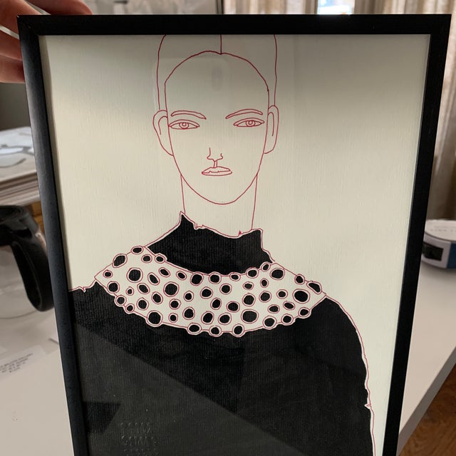 Vendel”Signed and Stamped Fashion Illustration For Sale - Image 9 of 13