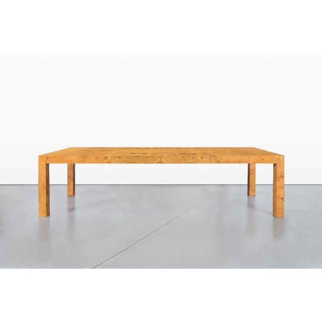 Wood 1970s Mid-Century Modern Burl Wood Dining Room Set by Milo Baughman For Sale - Image 7 of 12