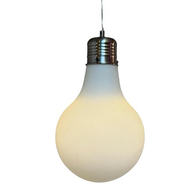 Frosted Glass Bulb Lamp For Sale - Image 4 of 8