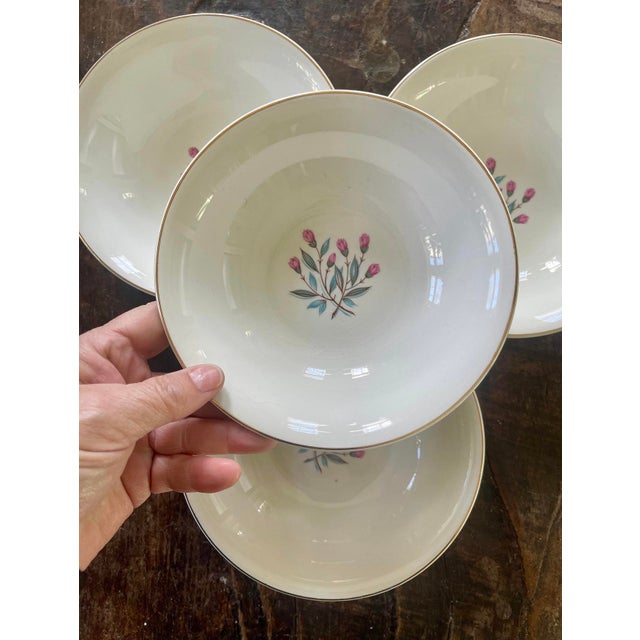 Ceramic 1960s Set of Four (4) Pink Hope by Wedgwood 6 7/8” Bowls For Sale - Image 7 of 7