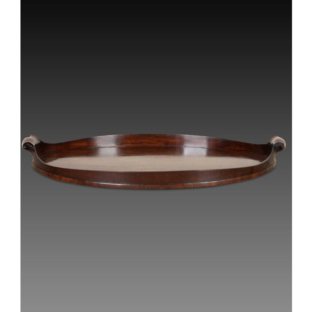 Mid 18th Century George III Oval Mahogany Tray, 1760 For Sale - Image 5 of 6