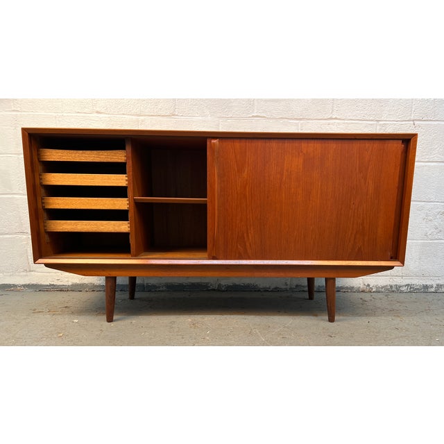 Mid-Century Modern Danish Teak Sideboard For Sale - Image 11 of 15