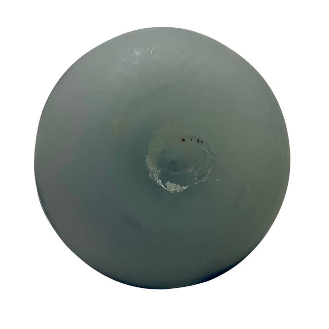 Blue Phoenician-Style Blue Satin Glass Amphora Vase For Sale - Image 8 of 10