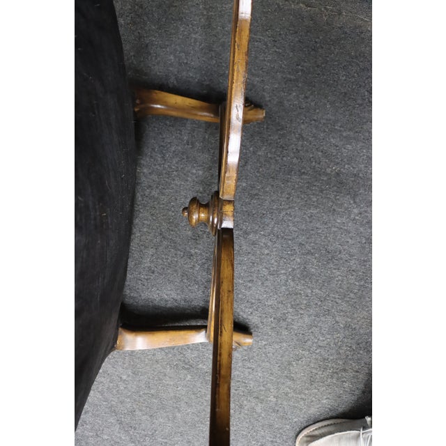 French Louis XV Style Open Armchair With Carved Wood Frame Time Period: For Sale In Philadelphia - Image 6 of 12