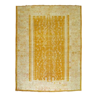 19th Century Angora Wool Oushak Rug - 8' x 10'3" For Sale