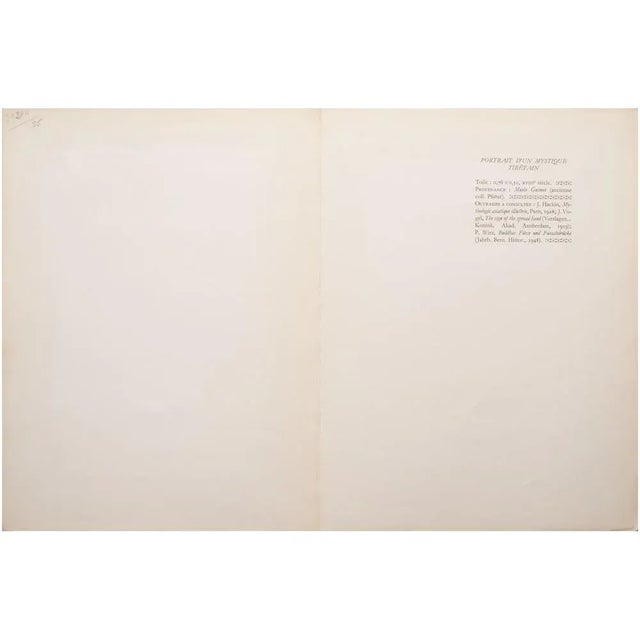 1950s 1954 Portrait of a Tibetan Mystic, First Edition Parisian Full-Color Print For Sale - Image 5 of 9