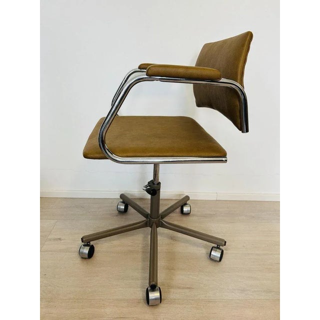 Vintage Mustard Office Chair Model K-380 from Kovona For Sale - Image 4 of 13