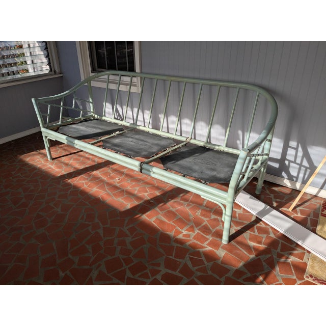 Vintage Mid-Century Faux Bamboo Meadowcraft Patio Furniture Set, 3 Pieces For Sale In Washington DC - Image 6 of 18