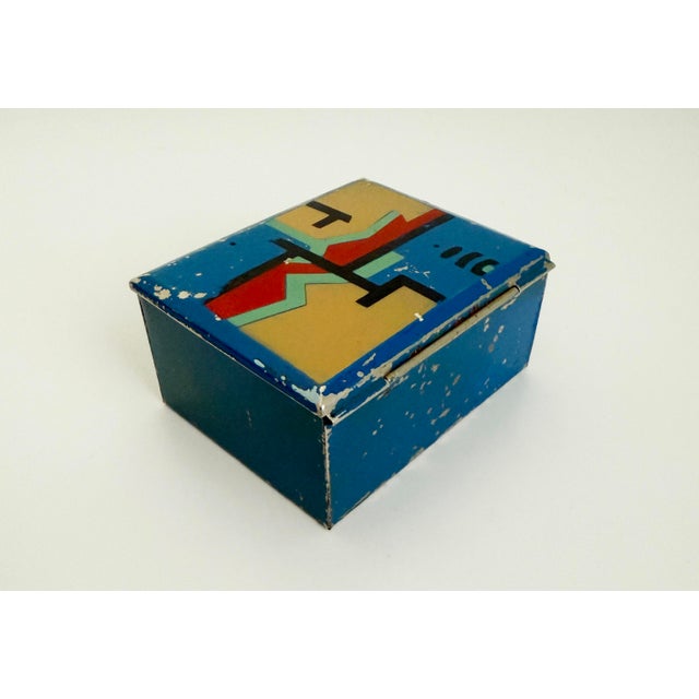 Metal 1920s Suprematism Enamel Stasher Box For Sale - Image 7 of 8