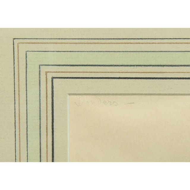 Paint Early 20th Century Watercolor Painting of a Purple and White Parrot Tulip For Sale - Image 7 of 9