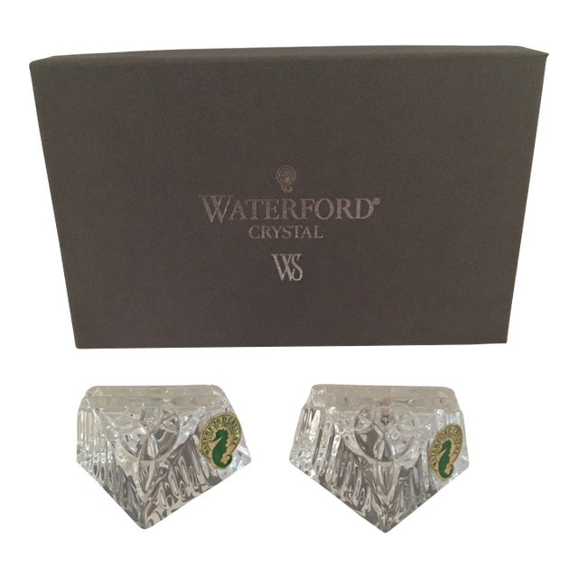 2003 Waterford Crystal Society Fiona Knot Place Card Holder’s New in Box For Sale