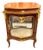 Ornate French Louis XV Curio Display Cabinet With Marble Top & Gilded Accents For Sale