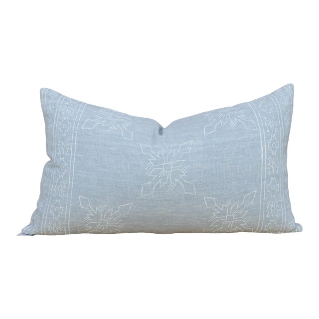Itzcali Aztec Block Print Pillow For Sale