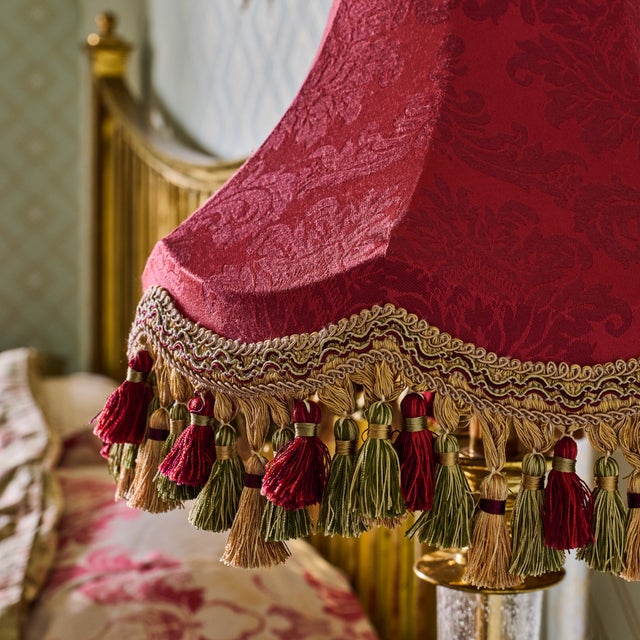 English The Ruby Damask Lampshade For Sale - Image 3 of 8