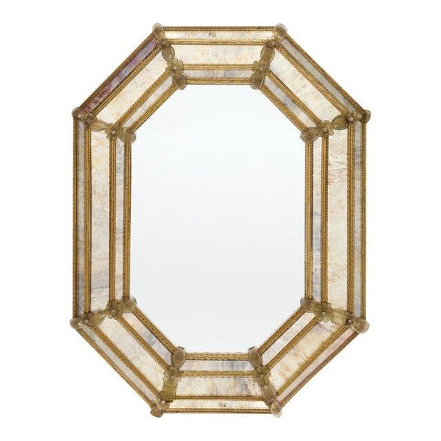 Venetian Antique Mirror, Pareclose, Italian, Circa 1880 For Sale