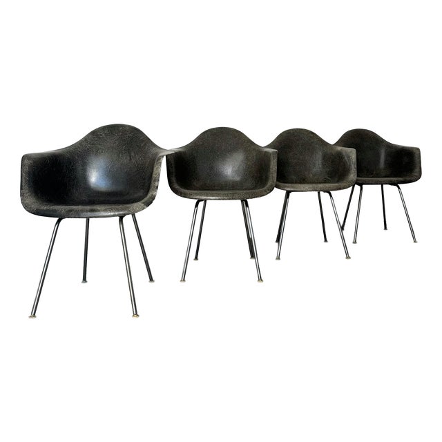 Dax Lounge Chairs by Charles and Ray Eames for Herman Miller, 1950s, Set of 4 For Sale