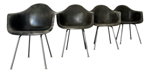Dax Lounge Chairs by Charles and Ray Eames for Herman Miller, 1950s, Set of 4